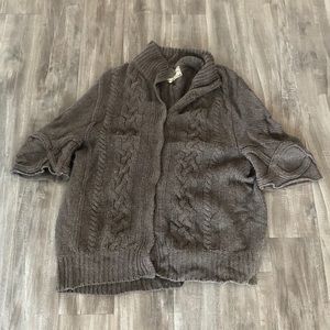Pink Martini Taupe Alpaca Wool Cardigan Size XS